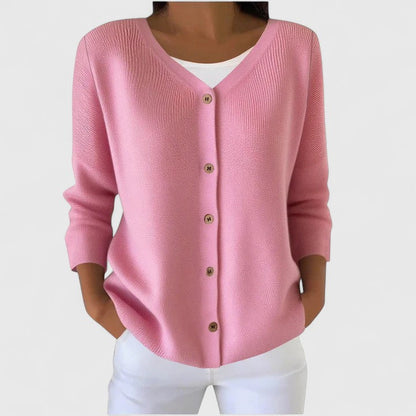 Elegant Knit Cardigan | Women | Button Front | Soft Knit | Everyday Layering | Steven & Levon