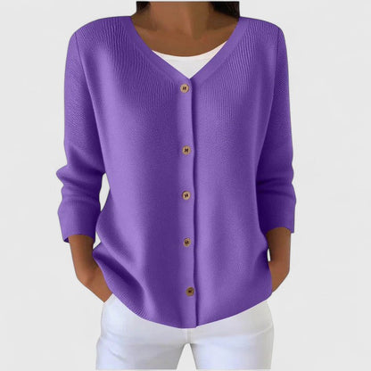 Elegant Knit Cardigan | Women | Button Front | Soft Knit | Everyday Layering | Steven & Levon
