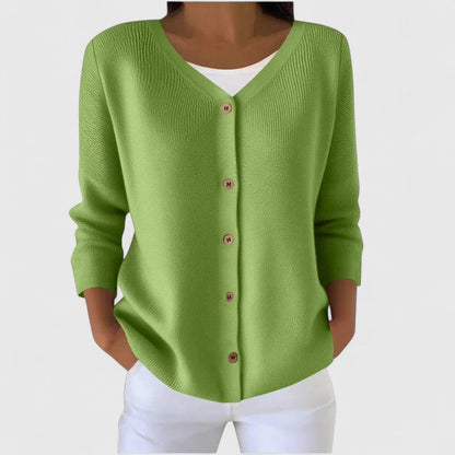 Elegant Knit Cardigan | Women | Button Front | Soft Knit | Everyday Layering | Steven & Levon