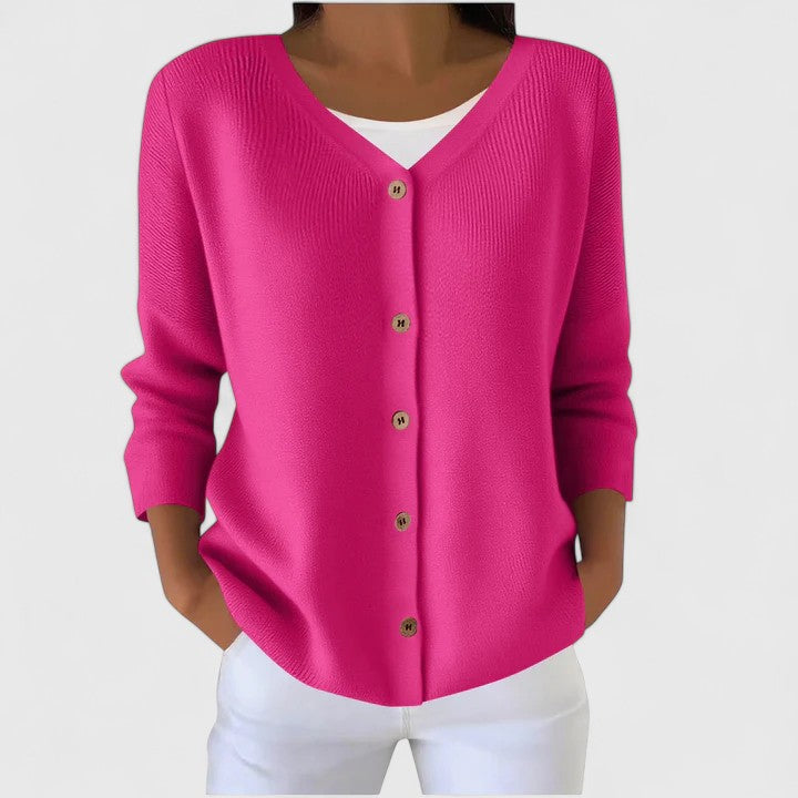Elegant Knit Cardigan | Women | Button Front | Soft Knit | Everyday Layering | Steven & Levon