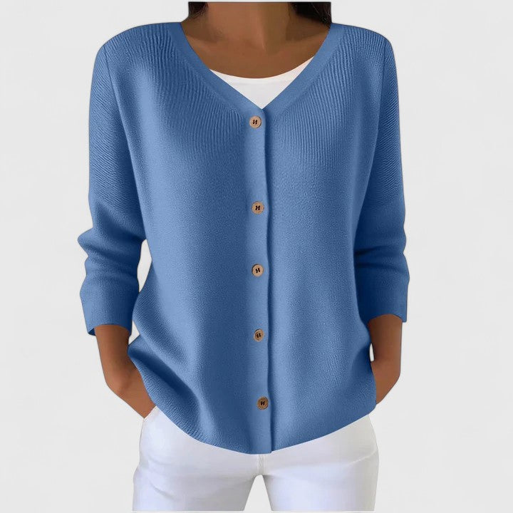 Elegant Knit Cardigan | Women | Button Front | Soft Knit | Everyday Layering | Steven & Levon