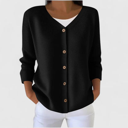Elegant Knit Cardigan | Women | Button Front | Soft Knit | Everyday Layering | Steven & Levon