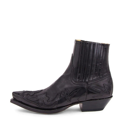 Men's Cowboy Boots | Vintage Western Style | Stitched Detail Ankle Boots | Steven & Levon