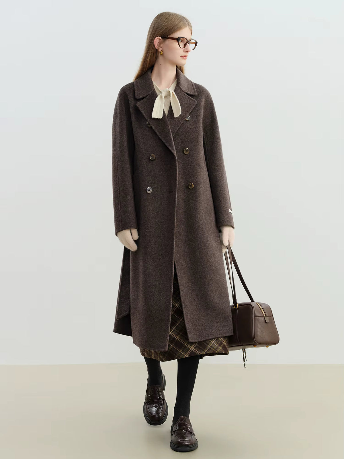 Women's Wool Overcoat | Suit Collar | Double Breasted | Long Coat | Winter Coat | Steven & Levon