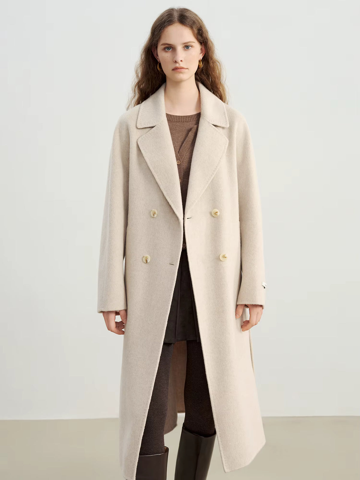 Women's Wool Overcoat | Suit Collar | Double Breasted | Long Coat | Winter Coat | Steven & Levon