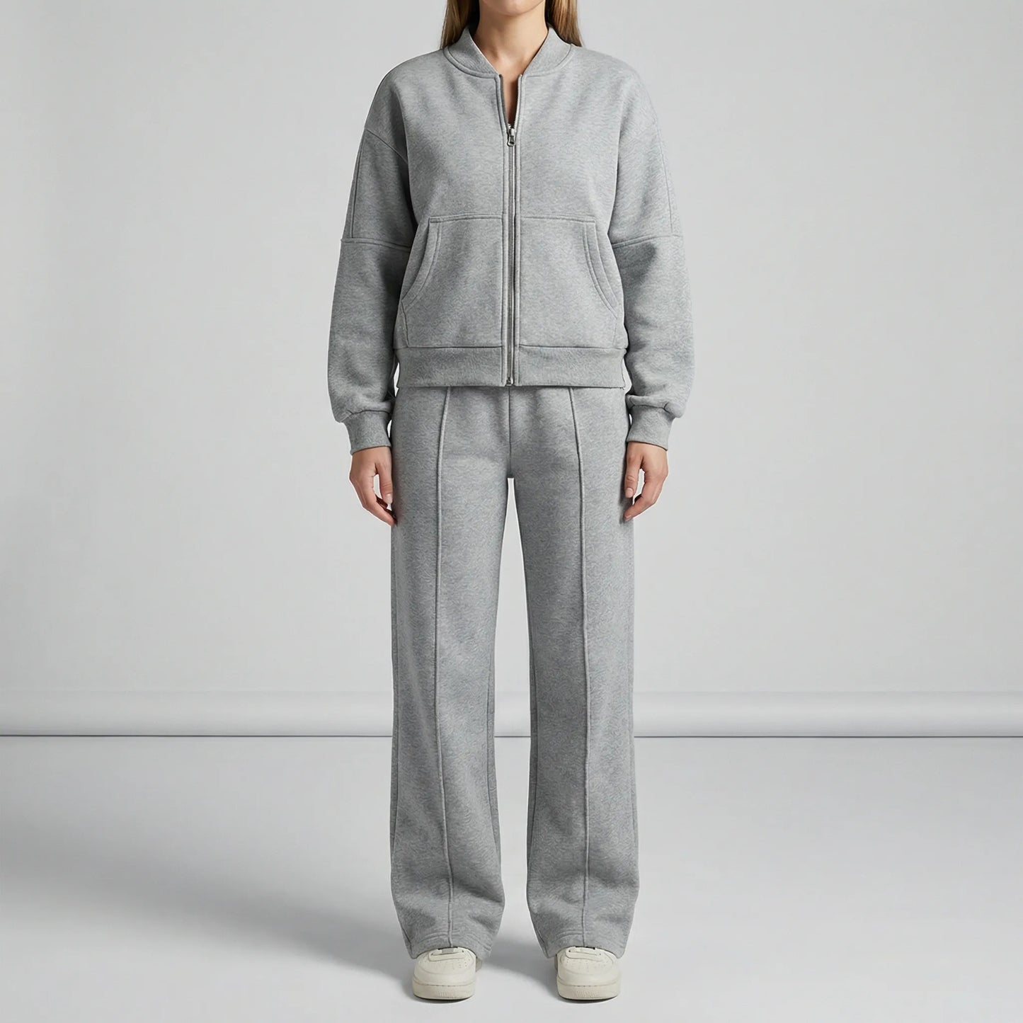 Women's Two-Piece Zip-Up Set | Jacket & Trousers | Regular Fit | Steven & Levon