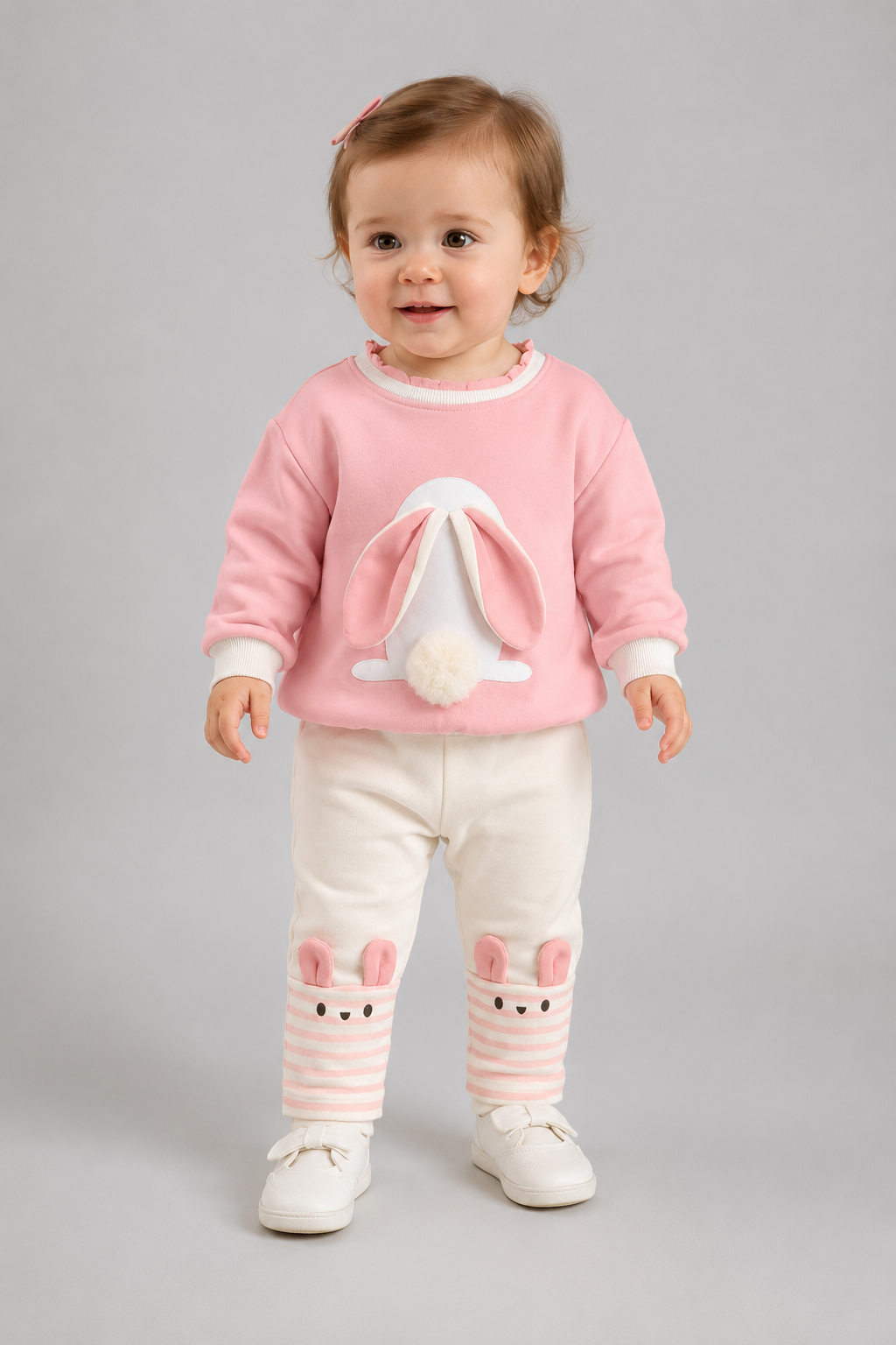 Baby Bunny Sweatshirt & Leggings Set | Girls | Long Sleeve | Cotton Outfit | Steven & Levon