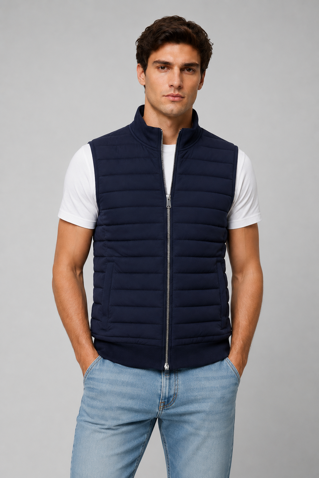Men's Quilted Gilet Vest | Lightweight | Zip Front | Insulated | Smart Casual Outerwear | Steven & Levon
