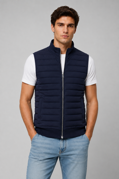 Men's Quilted Gilet Vest | Lightweight | Zip Front | Insulated | Smart Casual Outerwear | Steven & Levon