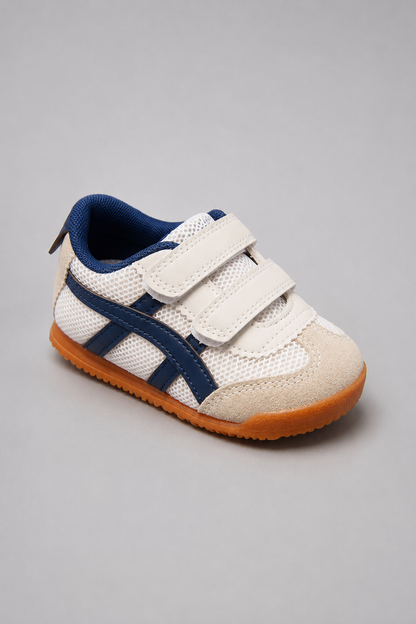 Kids Hook & Loop Trainers | Breathable Mesh School Sneakers | Non-Slip Running | Steven & Levon