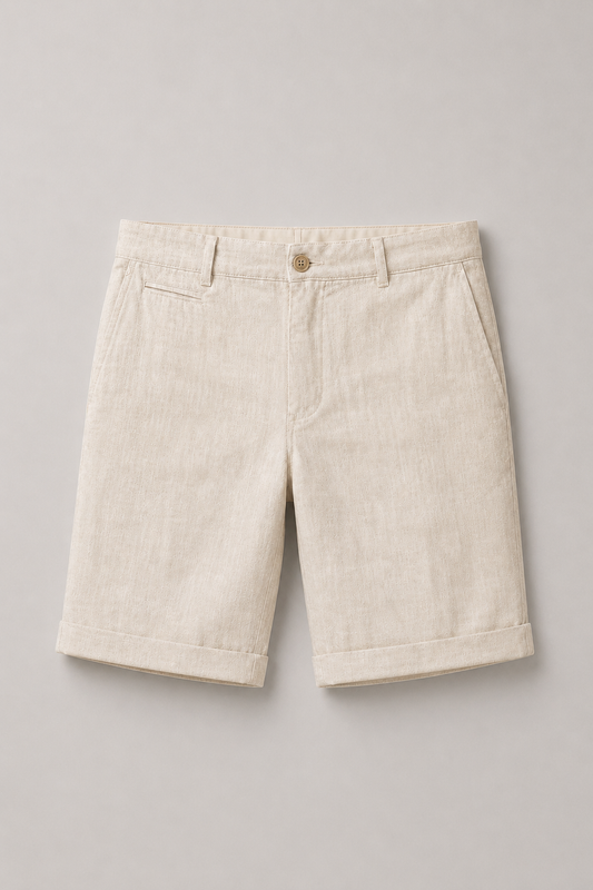 Tailored Linen Blend Shorts | Men | Smart Casual Summer Shorts | Steven & Levon