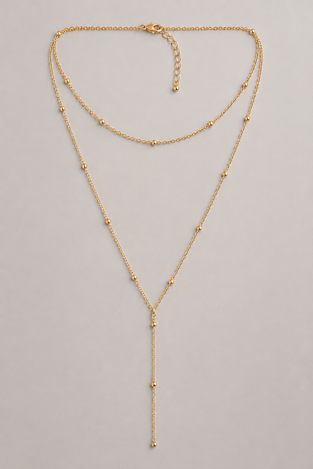 Elegant Golden Button Necklace | Women's Pendant Necklace | Gold-Plated Stainless Steel | Minimalist Everyday Jewellery | Steven & Levon
