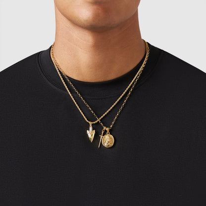Gold Pendant Set | Unisex | Stainless Steel | Customisable Jewellery | Layered Necklace Set | Steven & Levon