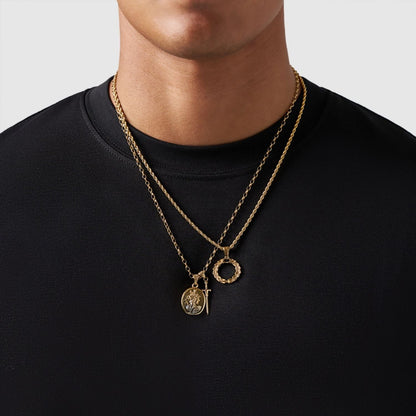 Gold Pendant Set | Unisex | Stainless Steel | Customisable Jewellery | Layered Necklace Set | Steven & Levon