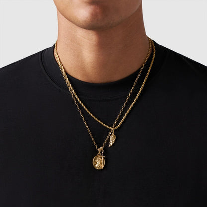 Gold Pendant Set | Unisex | Stainless Steel | Customisable Jewellery | Layered Necklace Set | Steven & Levon