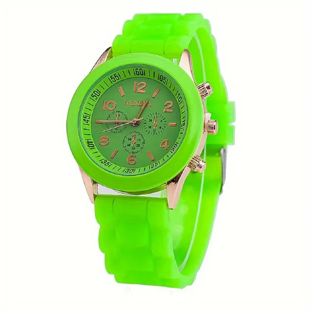 Casual Quartz Watch | Unisex | Silicone Strap | Lightweight Everyday Wristwatch | Steven & Levon