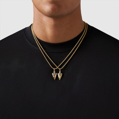 Gold Pendant Set | Unisex | Stainless Steel | Customisable Jewellery | Layered Necklace Set | Steven & Levon
