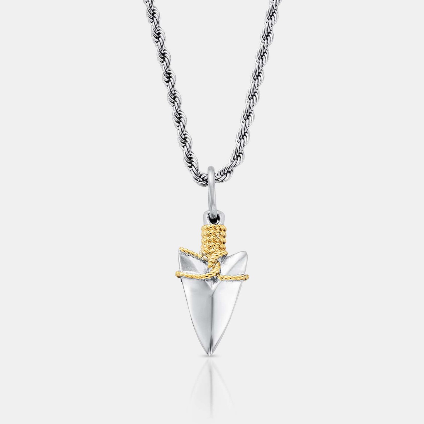 Silver Arrow Pendant | Men | Stainless Steel | Arrow Design | Statement Necklace | Steven & Levon