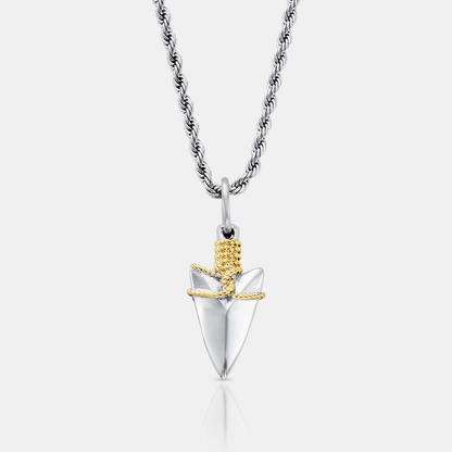 Silver Arrow Pendant | Men | Stainless Steel | Arrow Design | Statement Necklace | Steven & Levon