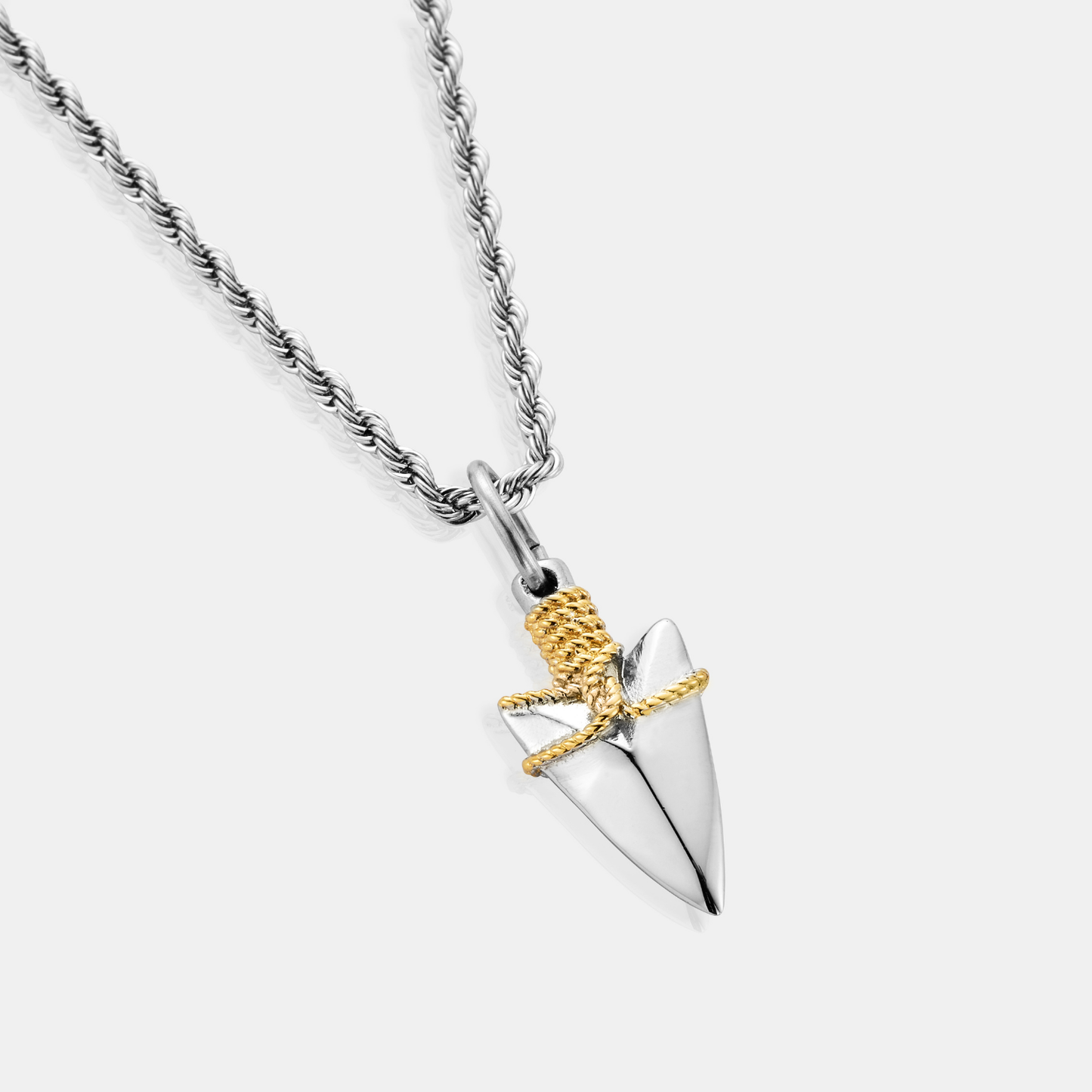 Silver Arrow Pendant | Men | Stainless Steel | Arrow Design | Statement Necklace | Steven & Levon