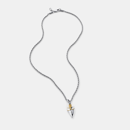Silver Arrow Pendant | Men | Stainless Steel | Arrow Design | Statement Necklace | Steven & Levon