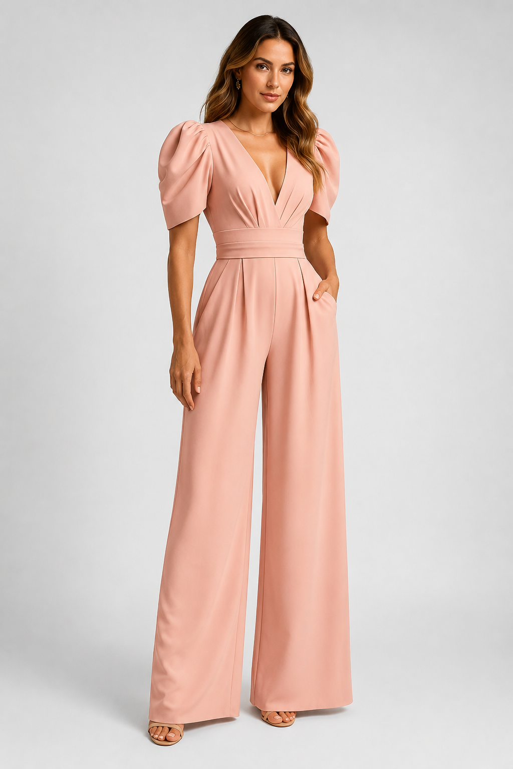 Women's Maxi Jumpsuit | Polyester Blend | Wide Leg | Formal & Evening Wear | Steven & Levon
