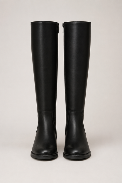 Knee High Block Heel Boots for Women | Pointed Toe | Pull-On Tall Boots | Steven & Levon