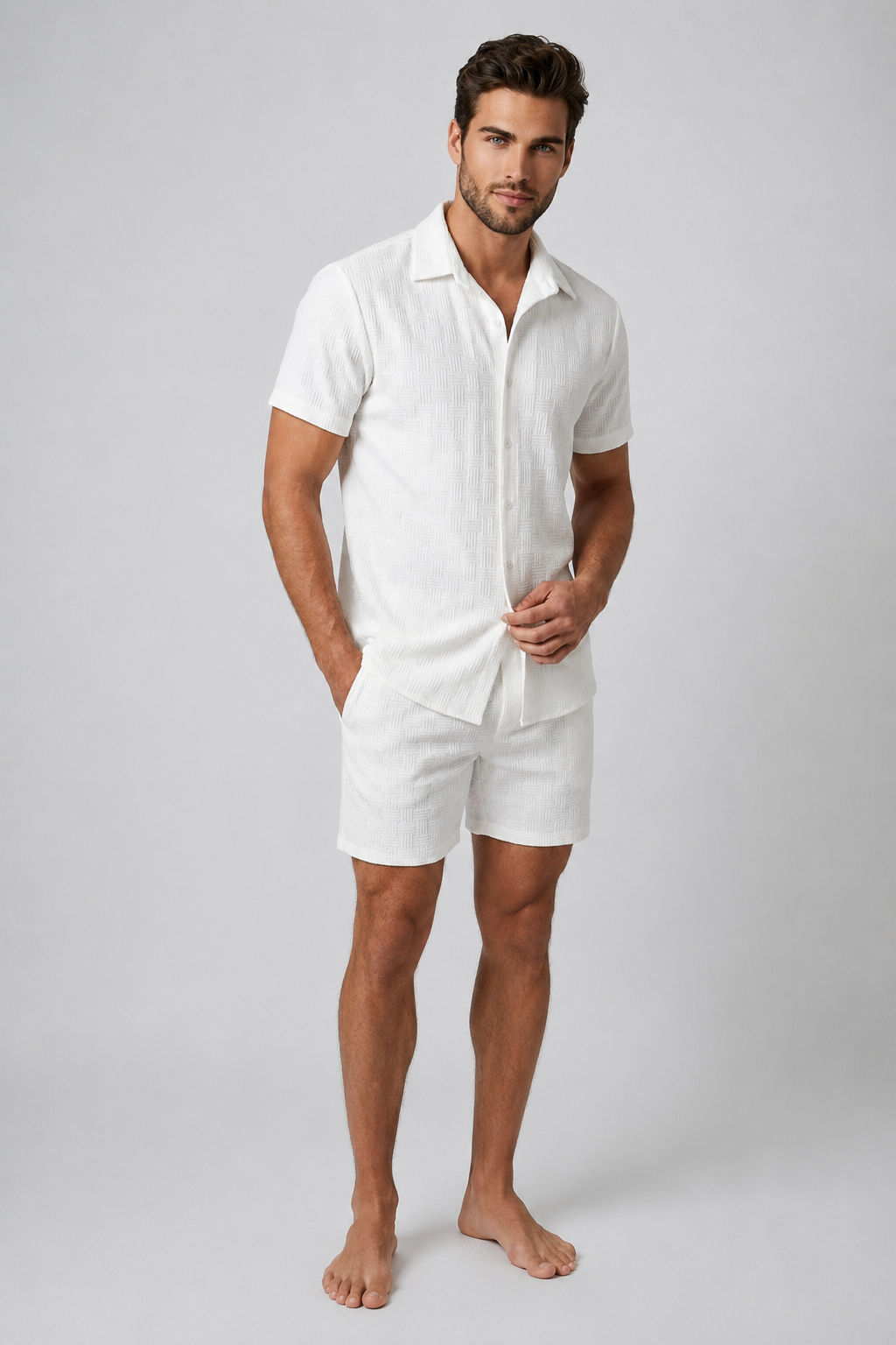 Men's Shorts & Summer Shirt Set | Men's Co-Ord | Casual Holiday Wear | Steven & Levon
