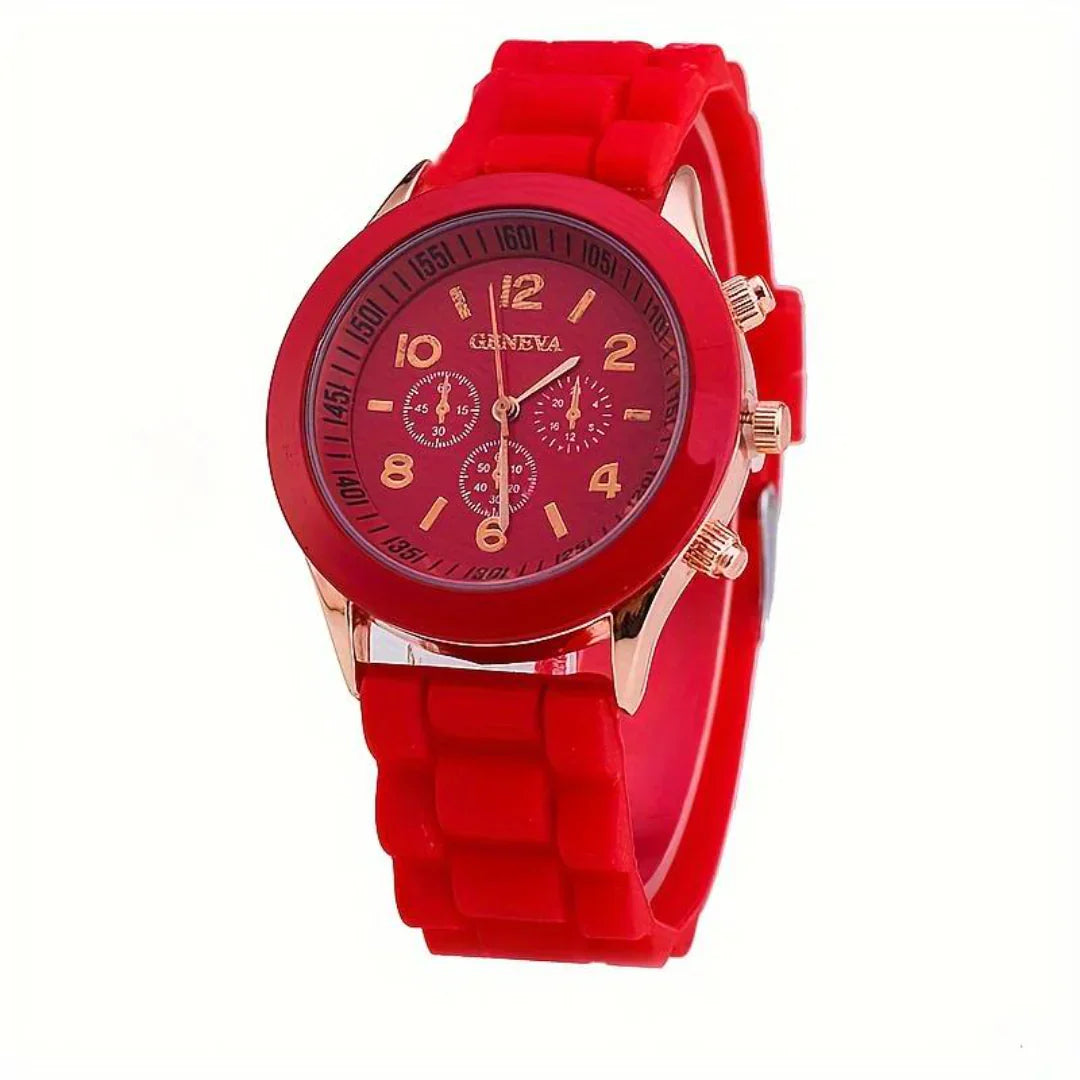 Casual Quartz Watch | Unisex | Silicone Strap | Lightweight Everyday Wristwatch | Steven & Levon
