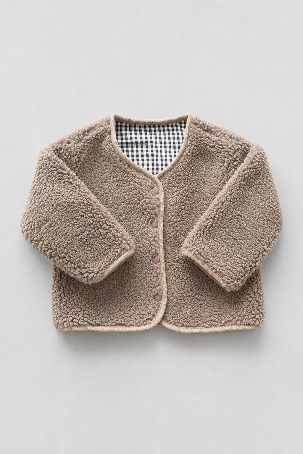 Kids Reversible Fleece Jacket | Boys & Girls | Plaid Lining | Winter Coat | Warm Outerwear | Steven & Levon