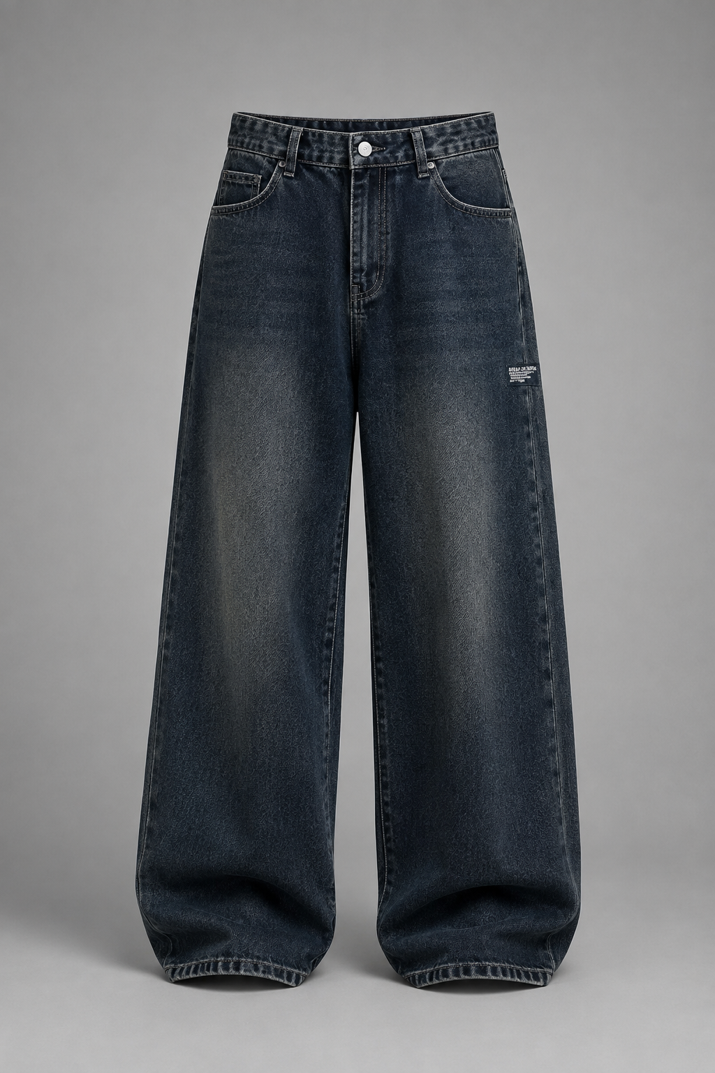 Boys Loose Fit Denim Jeans | Kids | Straight Leg | Letter Patch | Casual Everyday Pants | Steven & Levon