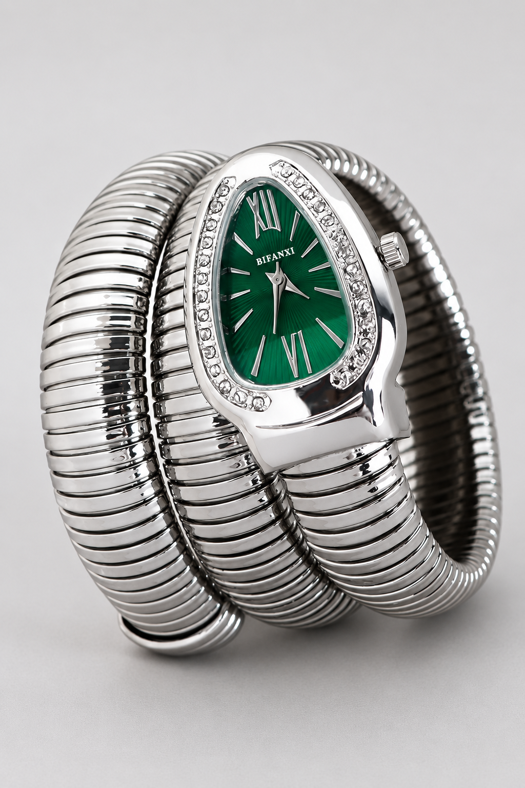 Snake Watch | Women's Quartz Watch | Bracelet Watch | Elegant Fashion Timepiece | Stainless Steel Design | Steven & Levon