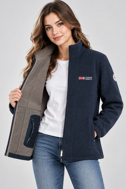 Women's Fleece Jacket | High Collar | Warm Outdoor Casual Jacket | Soft Winter Layer | Steven & Levon