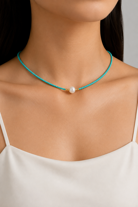 Freshwater Pearl Necklace | Women | Handcrafted Jewellery | Natural Healing Gemstone | Elegant Gift | Steven & Levon