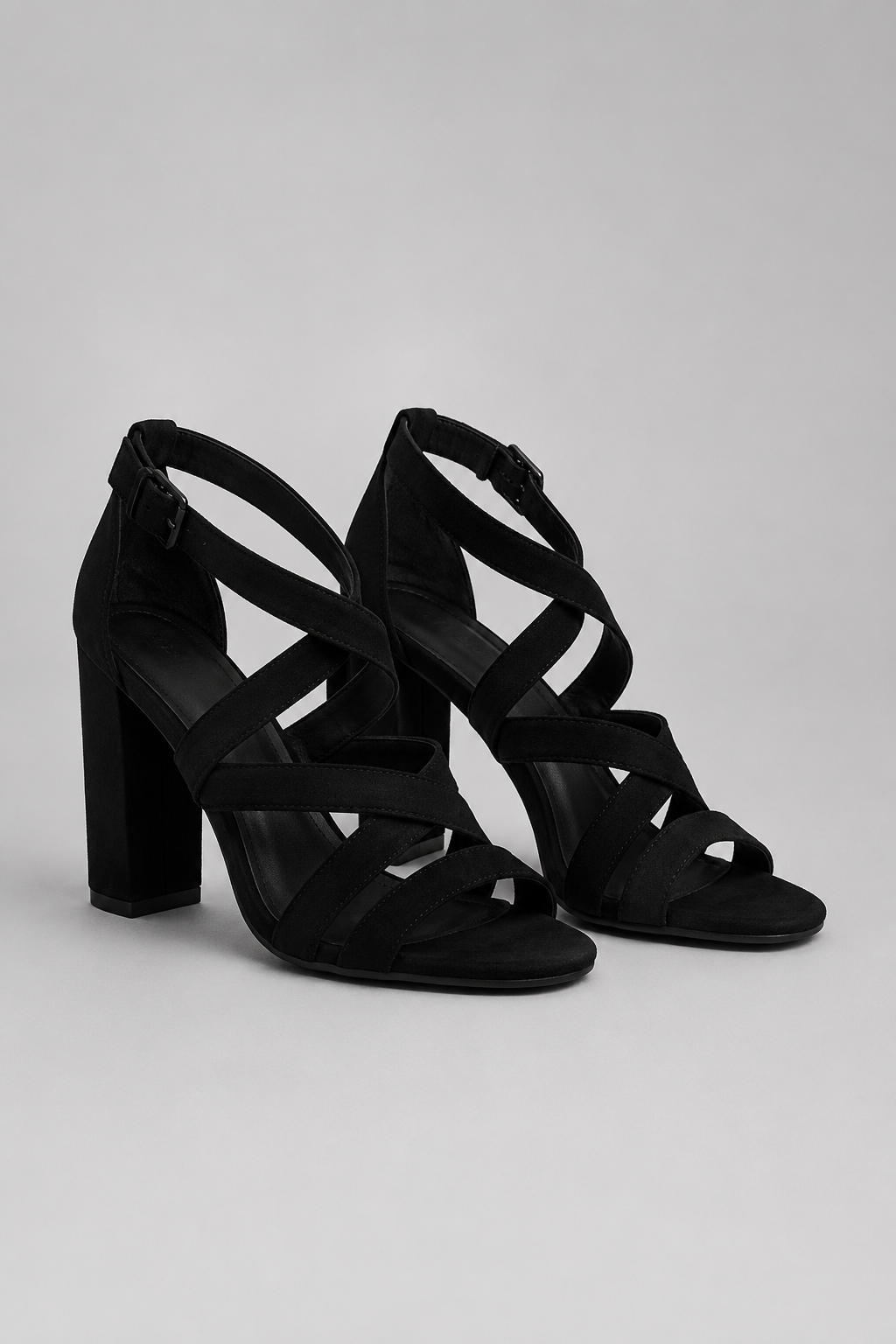 Women's Block Heel Cross Strap Sandals | Eco Leather | Adjustable Straps Elegant Dress Shoes | Steven & Levon
