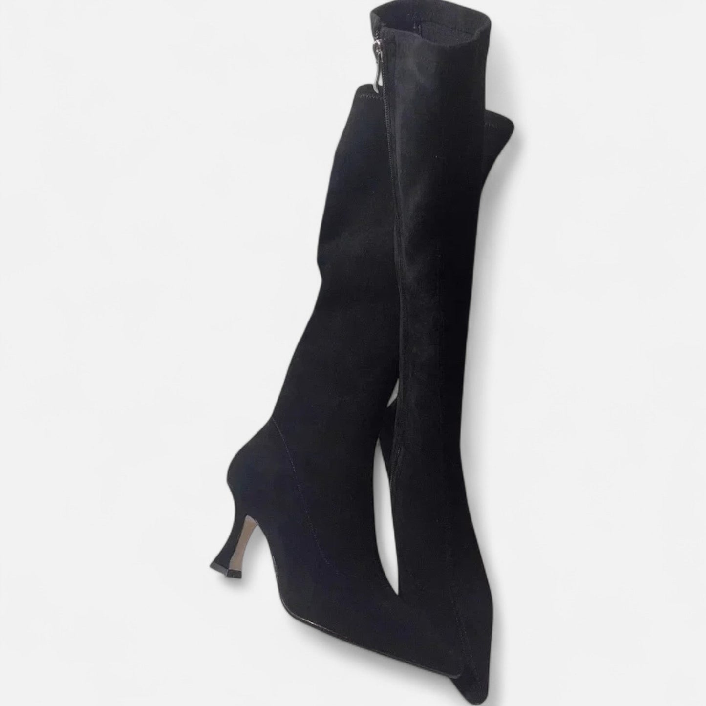 Stylish Slouchy Knee High Boots for Women | Pointed Toe | Block Heel | Pull-On | Steven & Levon
