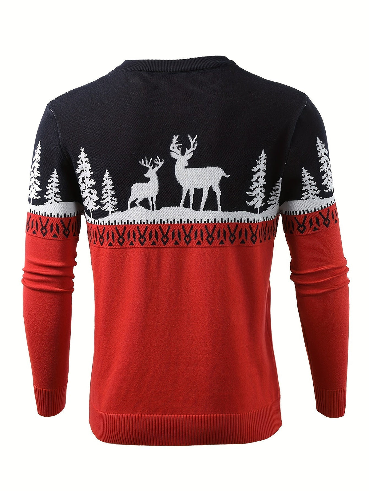 Festive Reindeer Jumper | Christmas Print | Casual Holiday Knitwear | Steven & Levon