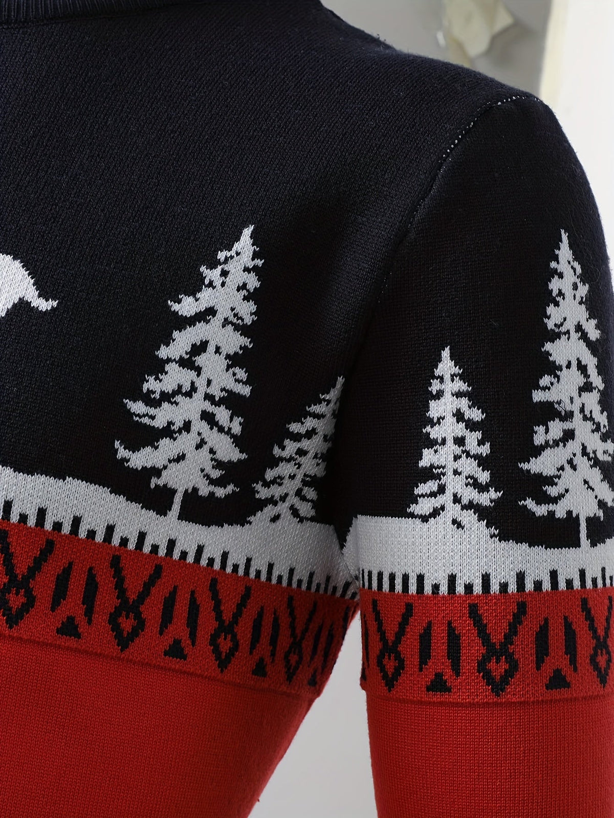 Festive Reindeer Jumper | Christmas Print | Casual Holiday Knitwear | Steven & Levon