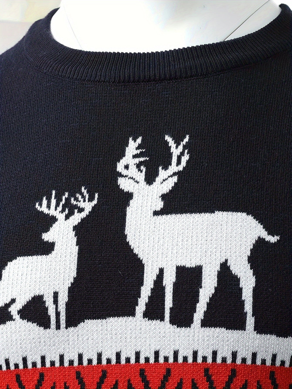 Festive Reindeer Jumper | Christmas Print | Casual Holiday Knitwear | Steven & Levon