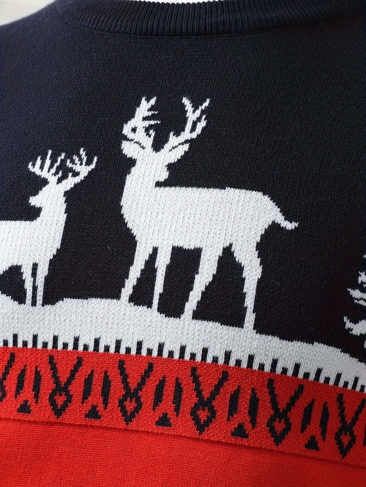 Festive Reindeer Jumper | Christmas Print | Casual Holiday Knitwear | Steven & Levon