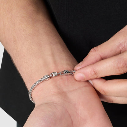 Byzantine Bracelet | Men | Gold or Silver | Statement Chain Bracelet | Steven & Levon
