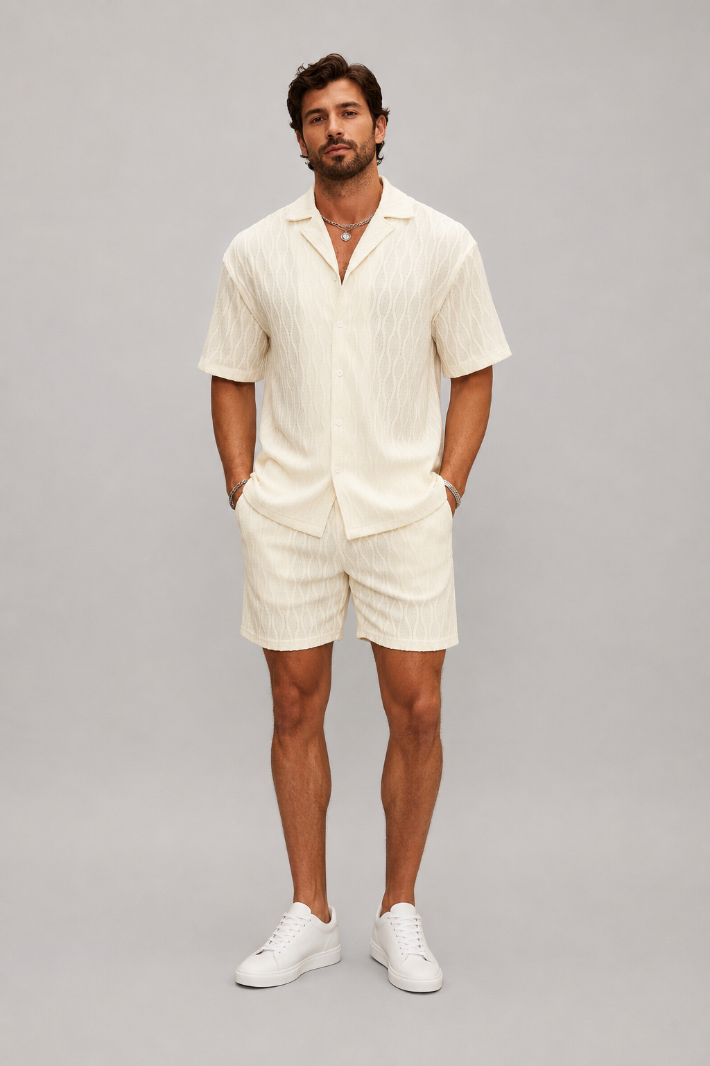 Men's Two-Piece Outfit Set | Men's Co-Ord Set | Men | Lightweight Fabric Blend | Steven & Levon