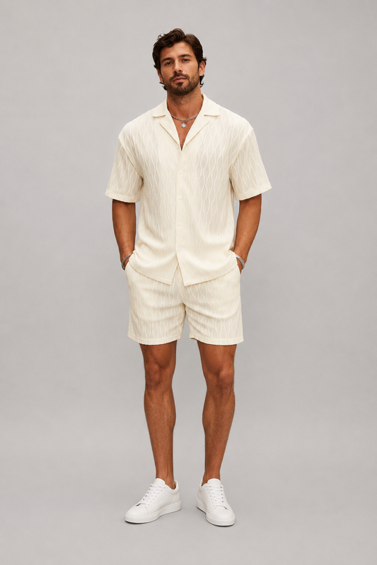 Men's Two-Piece Outfit Set | Men's Co-Ord Set | Men | Lightweight Fabric Blend | Steven & Levon