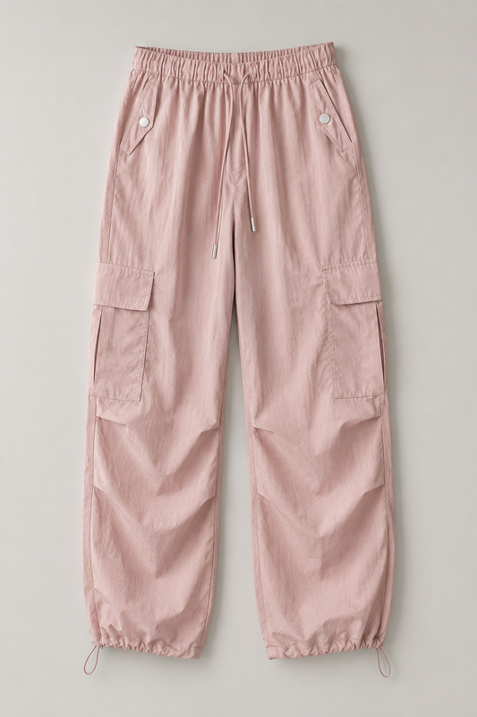 Women's Cargo Pocket Drawstring Pants | Relaxed Fit Casual Trousers | Lightweight Everyday Wear | Steven & Levon