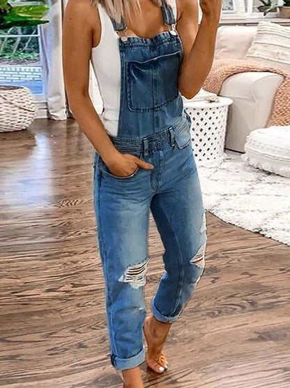UrbanChic Denim Jumpsuit | Cotton Blend | Casual One-Piece | Everyday Wear | Steven & Levon