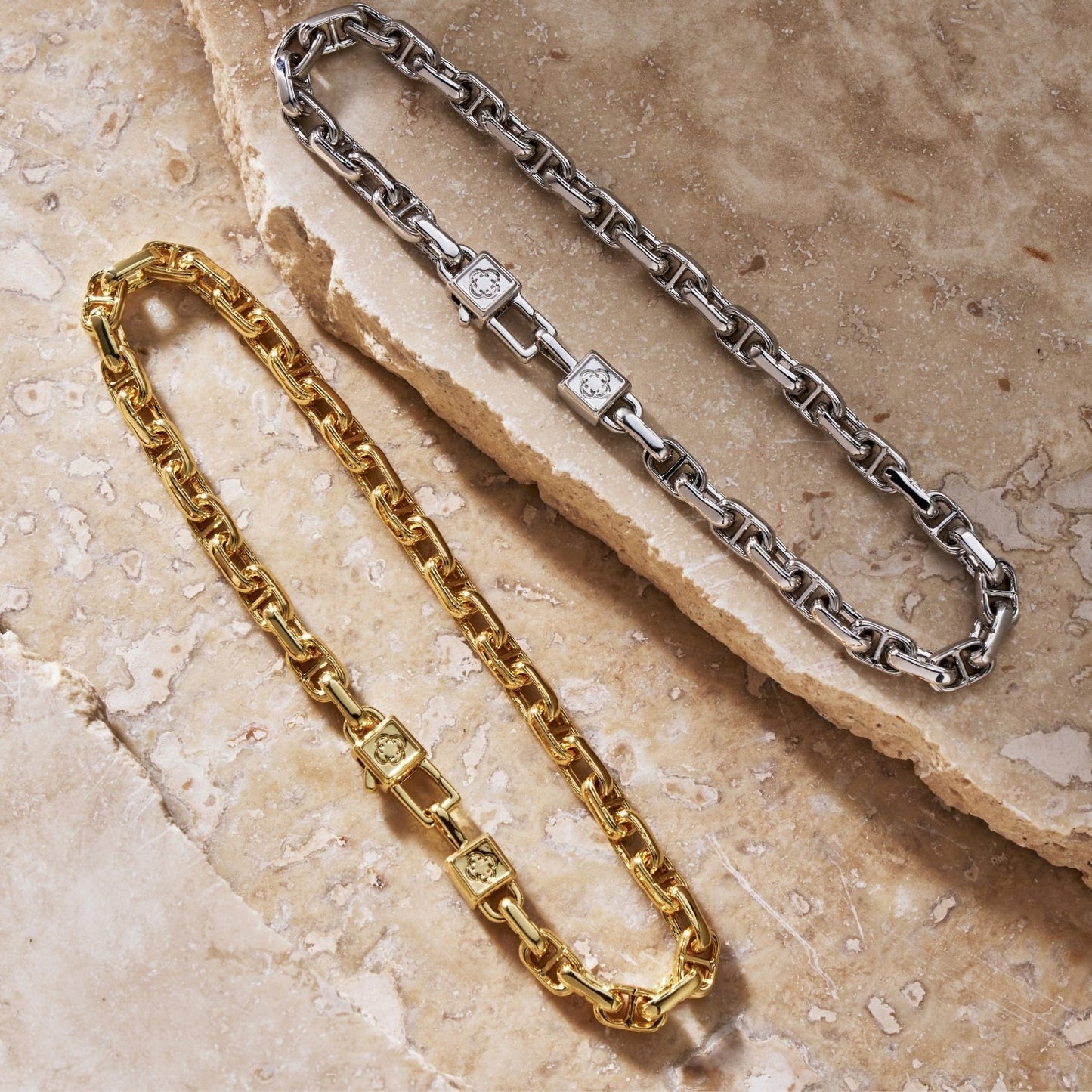 CD Anchor Link Bracelet | Men | Gold or Silver | Anchor Link Bracelet | Steven & Levon