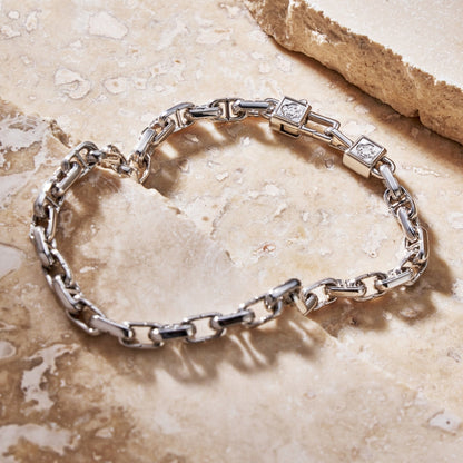 CD Anchor Link Bracelet | Men | Gold or Silver | Anchor Link Bracelet | Steven & Levon