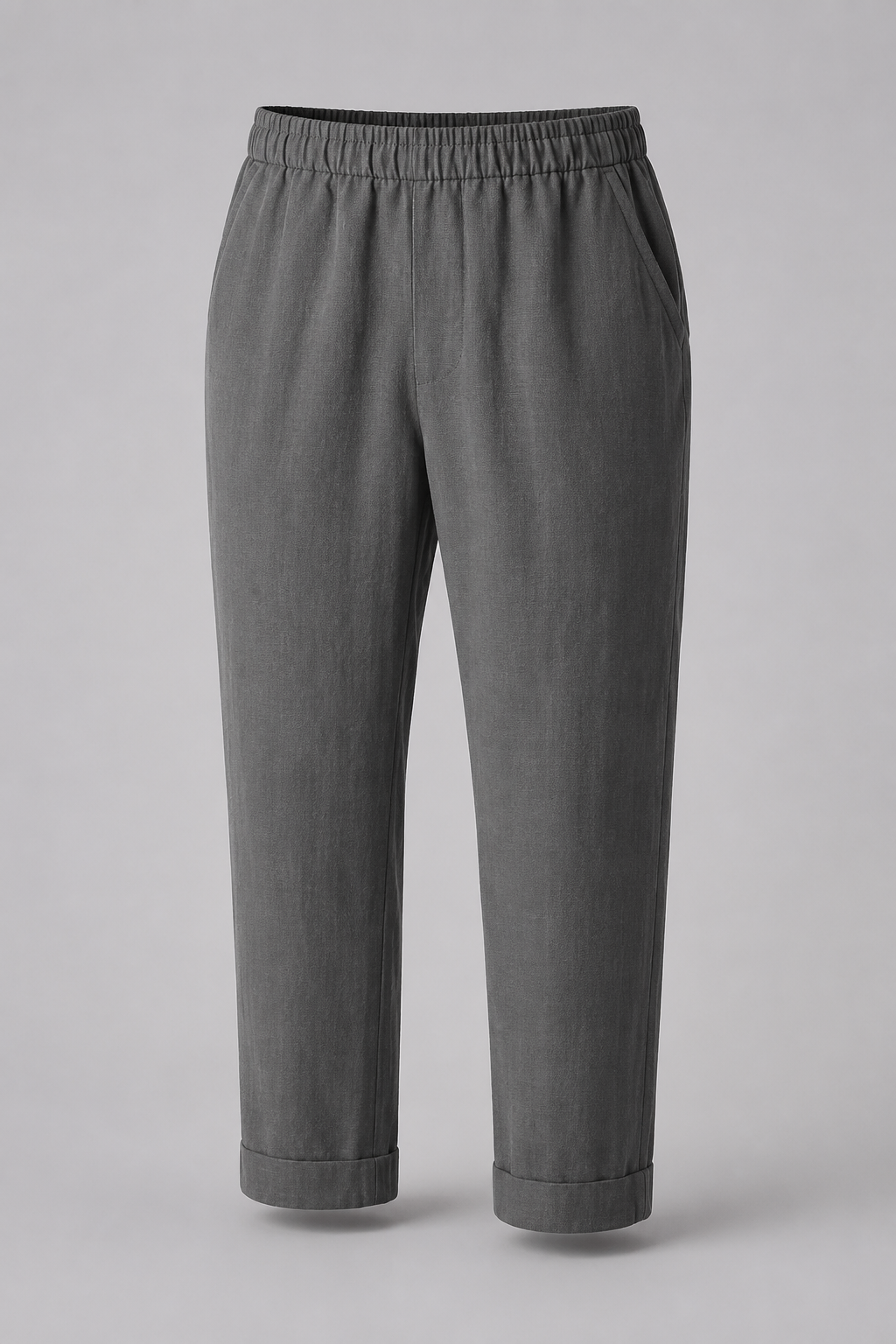 Linen Tapered Cropped Trousers | Women | Cuffed Hem | Lightweight Casual Pants | Steven & Levon