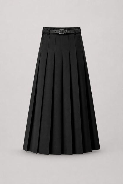 Women's Casual Midi Skirt | Women | High Waist | Flowy A-Line | Versatile Everyday Wear | Steven & Levon