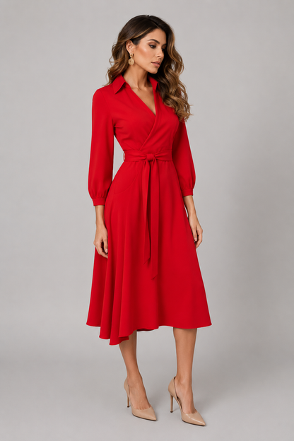 Women's Belted Blazer Dress | Collared Wrap Dress | Steven & Levon